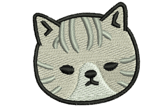 A Cat Face Embroidery Design in Real-World Use
