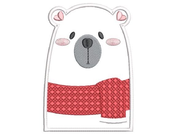 A Cozy Bear Applique for Personalized Gifts