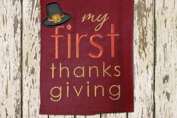 A Professional's Take on the My First Thanksgiving Applique Design
