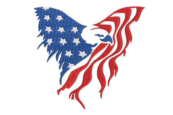 A Stylized Eagle & Flag Embroidery Design Review