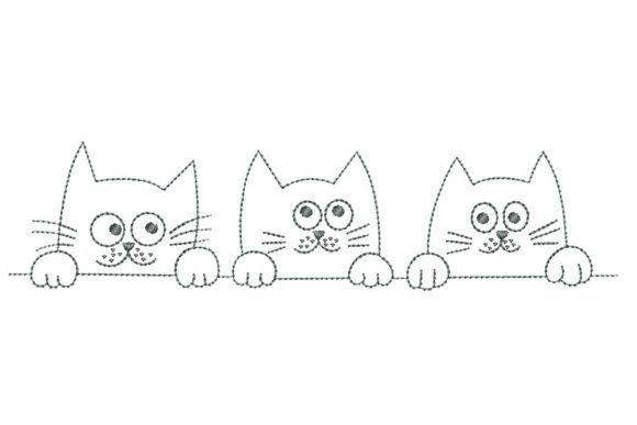 Charming 3 Cats Design for Premium Sweatshirts
