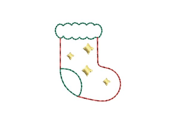 Charming Small Christmas Sock for Festive Embroidery