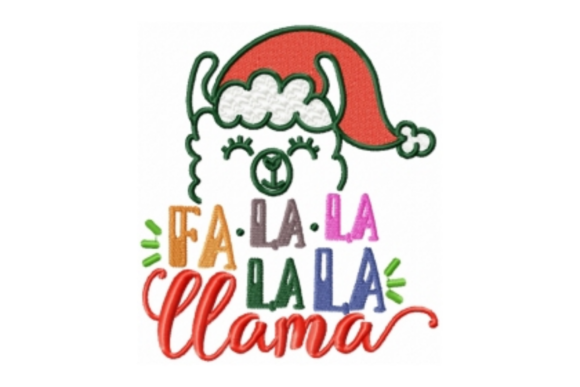 Falalalalala Llama: A Charming Christmas Embroidery