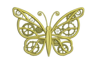 Mechanical Butterfly: A Unique Embroidery Design