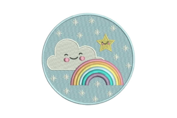 Rainbow Clouds: A Versatile Embroidery Design