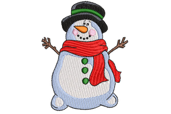 Snowman with Red Scarf Embroidery Design Review