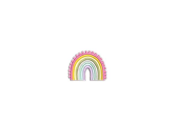 Testing the Cute Rainbow Embroidery Design on Real Projects