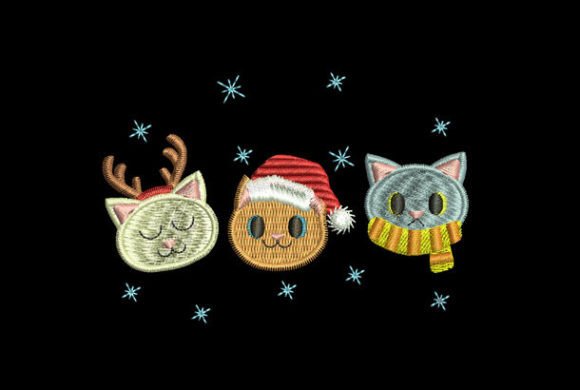 Three Cats on Christmas Embroidery Design Review