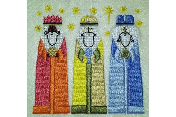 Three Wise Kings: A Charming Epiphany Embroidery